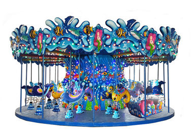 Trung Quốc Công viên thời trang Vòng xoay vui chơi Thiết bị công viên giải trí Ocean Carousel Kiddie Ride nhà máy sản xuất