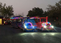 Thời trang Carnival Train Ride Màu sắc Tàu điện du lịch tùy chỉnh với đèn LED nhà cung cấp